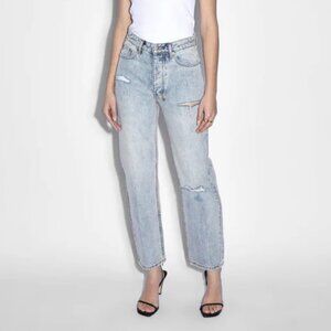 New! Ksubi Brooklyn Skream Trashed Relax Straight leg Midrise jeans